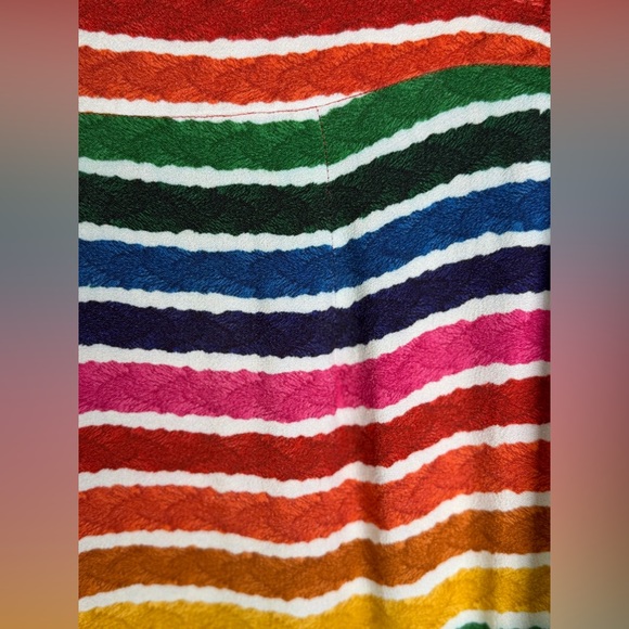 Farm Rio Anthropologie Rainbow Boho Freespirit Joggers High Waist Crop Pant Sz M - Picture 12 of 15